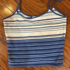 Striped Blue and White Tank Top